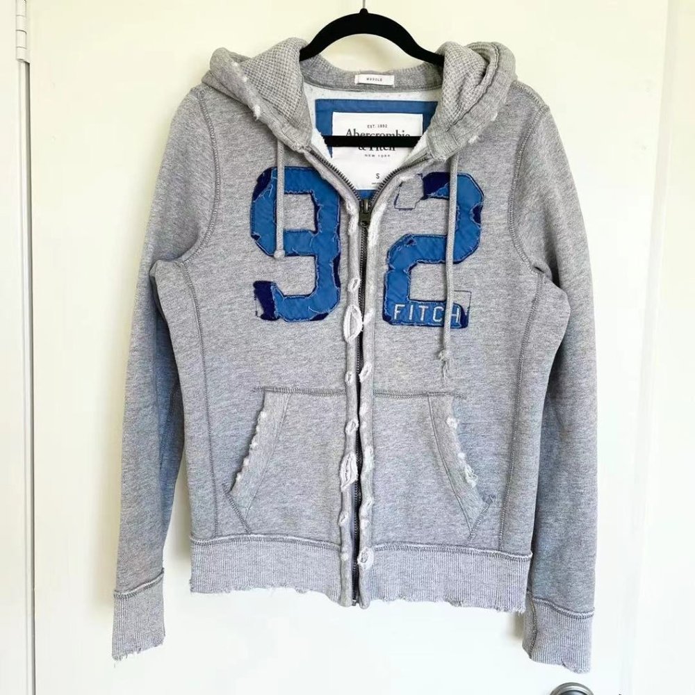 Abercrombie & Fitch Fleece Muscle Zip Hoodie S